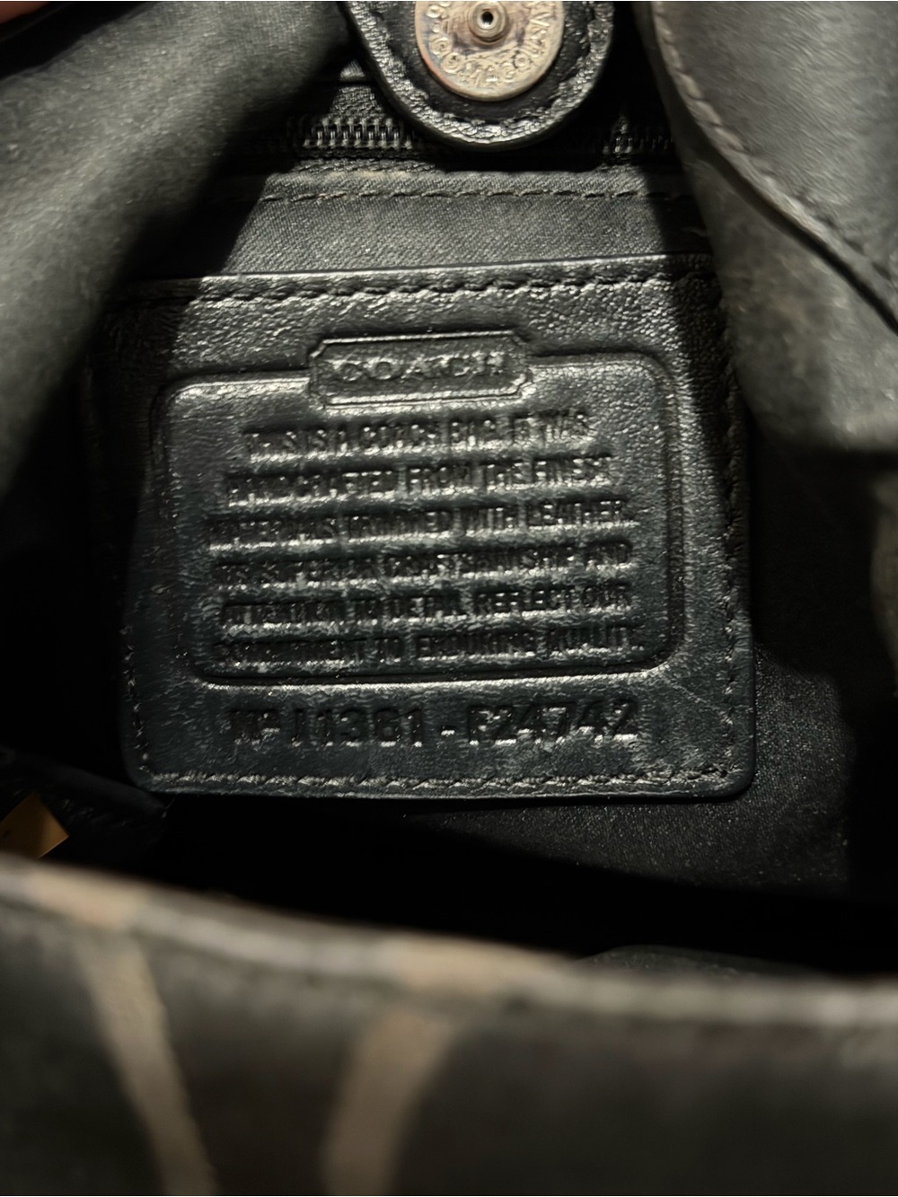 Coach Campbell Black Signature Soho Canvas Shoulder Bag Purse Checkbook Wallet - Picture 6 of 16